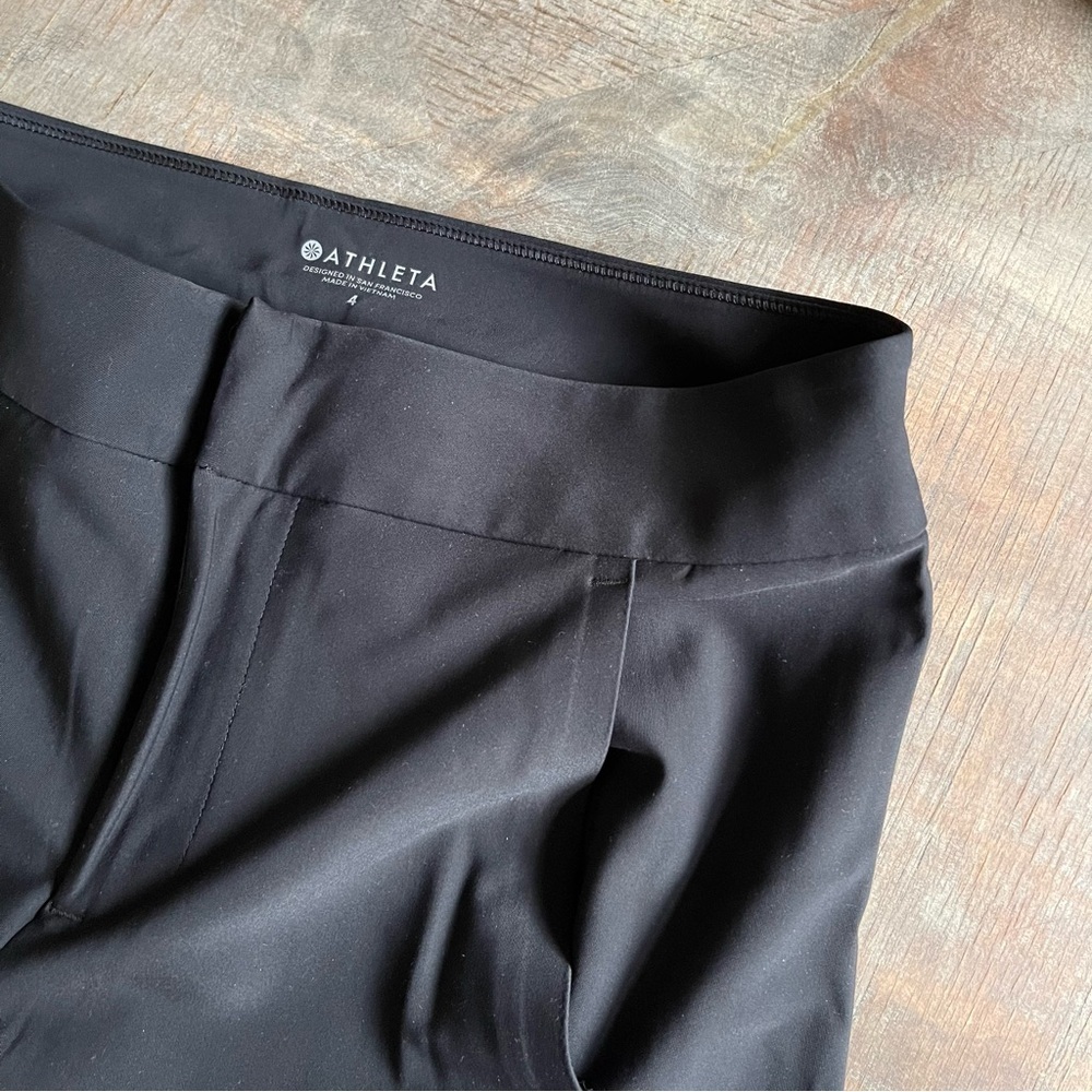 Athleta Black stretch ankle length active wear pants size 4 preowned